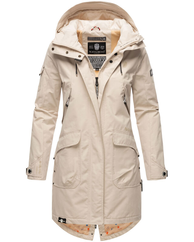 Navahoo Pfefferschote Damen Parka B920 Silver - Grey Größe XS - Gr. 34
