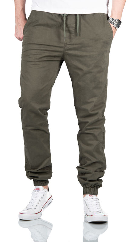 Alessandro Salvarini Herren Cargo Hose Olive  O275 W38 L34