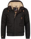 Alessandro Salvarini Herren Winterjacke Schwarz  O287