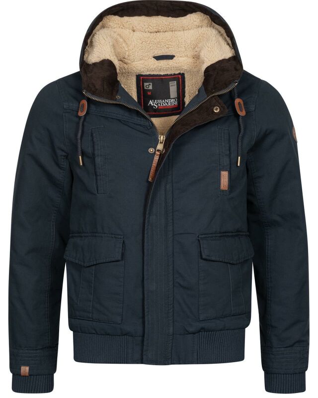 Alessandro Salvarini Herren Winterjacke Navy O287 Größe L - Gr. L