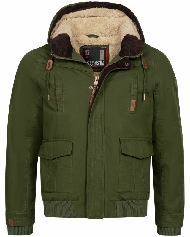 Alessandro Salvarini Herren Winterjacke Olive  O287 Größe S - Gr. S