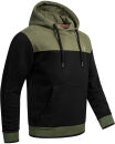 Alessandro Salvarini Herren Hoodie O-315 Schwarz-Olive