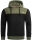 Alessandro Salvarini Herren Hoodie O-315 Schwarz-Olive