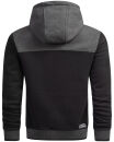 Alessandro Salvarini Herren Hoodie O-315 Dunkelgrau - Schwarz Größe S - Gr. S