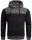 Alessandro Salvarini Herren Hoodie O-315 Dunkelgrau - Schwarz Größe M - Gr. M