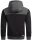 Alessandro Salvarini Herren Hoodie O-315 Dunkelgrau - Schwarz Größe M - Gr. M