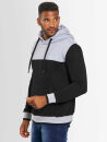 Alessandro Salvarini Herren Hoodie O-315 Hellgrau-Schwarz