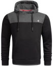 Alessandro Salvarini Herren Hoodie Schwarz-D.Grau O-312