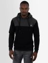 Alessandro Salvarini Herren Hoodie Schwarz-D.Grau O-312