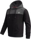 Alessandro Salvarini Herren Hoodie Schwarz-D.Grau O-312 Größe XXL - Gr. 2XL