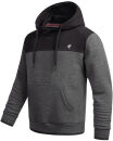 Alessandro Salvarini Herren Hoodie D.Grau-Schwarz O-312 Größe L - Gr. L