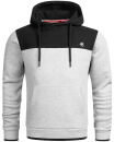 Alessandro Salvarini Herren Hoodie H.Grau-Schwarz O-312