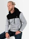 Alessandro Salvarini Herren Hoodie H.Grau-Schwarz O-312