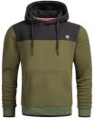 Alessandro Salvarini Herren Hoodie Olive-Schwarz O-312