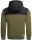 Alessandro Salvarini Herren Hoodie Olive-Schwarz O-312 Größe S - Gr. S