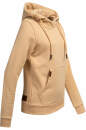 Alessandro Salvarini Damen Sweatshirt Hoodie Kapuzen Pullover AS298 Beige Größe L - Gr. L