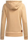Alessandro Salvarini Damen Sweatshirt Hoodie Kapuzen Pullover AS298 Beige Größe L - Gr. L