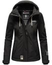 Marikoo Kleinezicke Damen Outdoor  Softshell Jacke Übergangsjacke B864 Schwarz Größe XXXL - Gr. 46