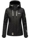 Marikoo Kleinezicke Damen Outdoor  Softshell Jacke Übergangsjacke B864 Schwarz Größe XXXL - Gr. 46