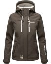 Marikoo Kleinezicke Damen Outdoor  Softshell Jacke Übergangsjacke B864 Anthrazit Größe XXXL - Gr. 46
