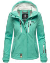 Marikoo Kleinezicke Damen Outdoor  Softshell Jacke Übergangsjacke B864 Aqua Green Größe L - Gr. 40