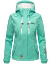 Marikoo Kleinezicke Damen Outdoor  Softshell Jacke Übergangsjacke B864 Aqua Green Größe L - Gr. 40