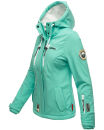 Marikoo Kleinezicke Damen Outdoor  Softshell Jacke Übergangsjacke B864 Aqua Green Größe L - Gr. 40