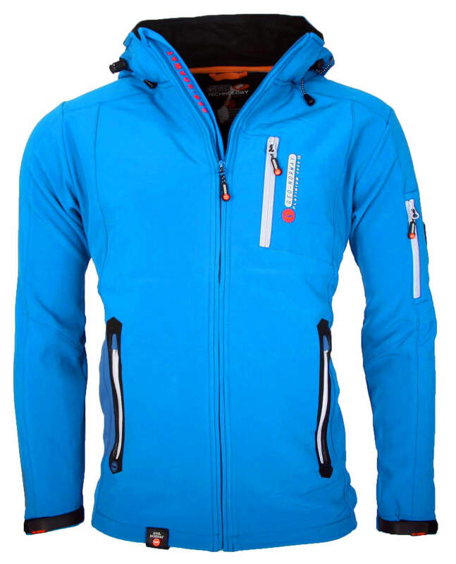 Geographical Norway Trimaran Herren Outdoor Softshell Funktionsjacke Jacke Blau - Hellblau Größe S - Gr. S