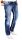 Alessandro Salvarini Herren Jeans Hose Dicke Naht Blau-W36-L30