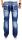 Alessandro Salvarini Herren Jeans Hose Dicke Naht Blau-W38-L30