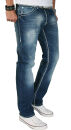 Alessandro Salvarini Herren Jeans Hose Dicke Naht Denim