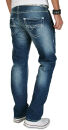 Alessandro Salvarini Herren Jeans Hose Dicke Naht Denim-W32-L32