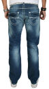 Alessandro Salvarini Herren Jeans Hose Dicke Naht Denim-W32-L32