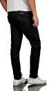 Alessandro Salvarini Herren Designer Chino Stoff Hose Chinohose Regular Fit  NEU Schwarz O095 W34 L30