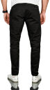 Alessandro Salvarini Herren Designer Chino Stoff Hose Chinohose Regular Fit  NEU Schwarz O095 W34 L30