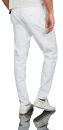 Alessandro Salvarini Herren Designer Chino Stoff Hose Chinohose Regular Fit NEU Weiss O095