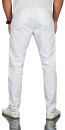 Alessandro Salvarini Herren Designer Chino Stoff Hose Chinohose Regular Fit NEU Weiss O095