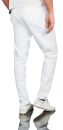 Alessandro Salvarini Herren Designer Chino Stoff Hose Chinohose Regular Fit NEU Weiss O095 W40 L32