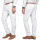 Alessandro Salvarini Herren Designer Chino Stoff Hose Chinohose Regular Fit NEU Weiss O095 W40 L32