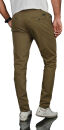 Alessandro Salvarini Herren Designer Chino Stoff Hose Chinohose Regular Fit Olive NEU O095