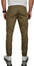 Alessandro Salvarini Herren Designer Chino Stoff Hose Chinohose Regular Fit Olive NEU O095