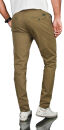 Alessandro Salvarini Herren Designer Chino Stoff Hose Chinohose Regular Fit Olive NEU O095 W30 L34