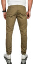 Alessandro Salvarini Herren Designer Chino Stoff Hose Chinohose Regular Fit Olive NEU O095 W29 L32