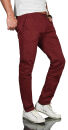 Alessandro Salvarini Herren Designer Chino Stoff Hose Chinohose Regular Fit Bordeaux NEU O095