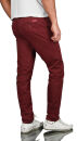 Alessandro Salvarini Herren Designer Chino Stoff Hose Chinohose Regular Fit Bordeaux NEU O095