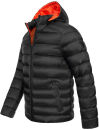 Alessandro Salvarini Herren Herren Steppjacke O-283 - Schwarz-Orange
