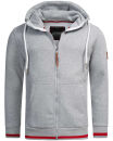 Alessandro Salvarini Herren Hoodie O-310 Hellgrau