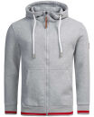 Alessandro Salvarini Herren Hoodie O-310 Hellgrau Größe M - Gr. M