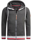 Alessandro Salvarini Herren Hoodie O-310 Dunkelgrau