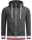 Alessandro Salvarini Herren Hoodie O-310 Dunkelgrau Größe S - Gr. S